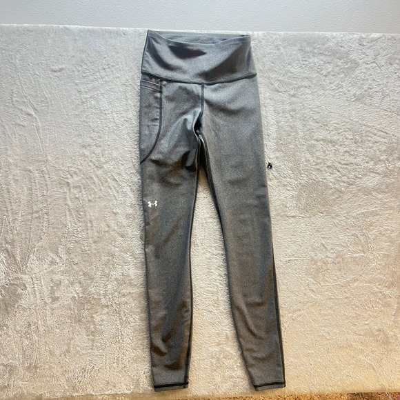Under Armour Pants - Under Armour Women's Gray HeatGear High Rise Compression Athletic Leggings